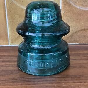 Vintage Brookfield 0 Blue / Green Insulator CD 162 Signal
